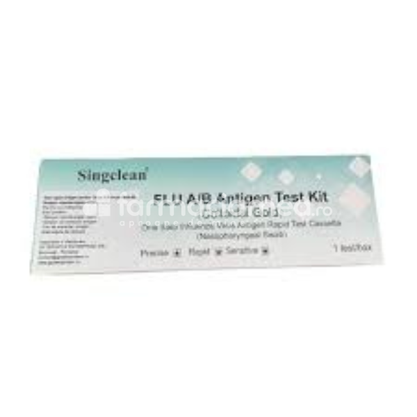 Tehnică medicală - Test Rapid antigen pentru gripa (A+B) Nazofaringian, 1 buc, Singclean, farmaciamea.ro