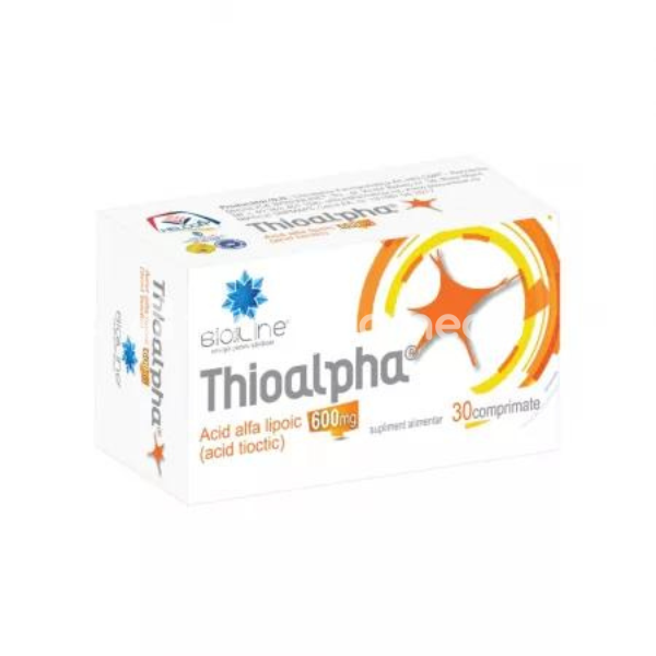 Afecțiuni ale sistemului nervos - Thioalpha 600 mg, 30 comprimate Helcor, farmaciamea.ro