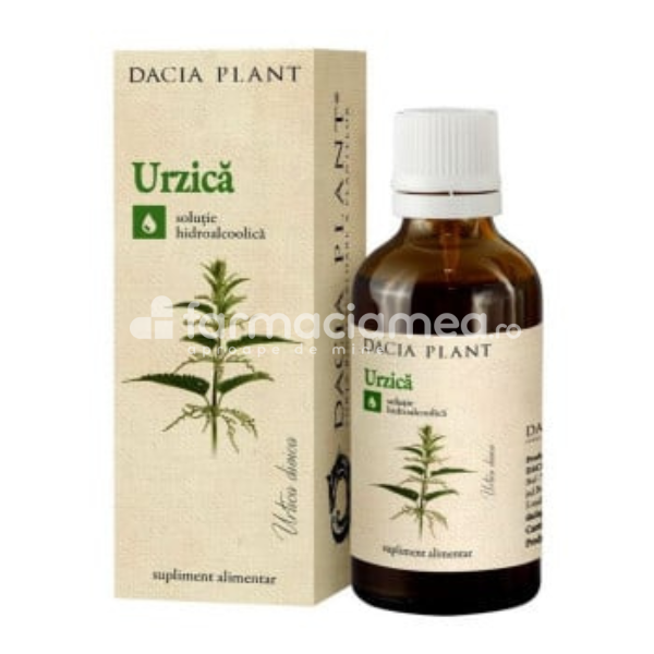 Suplimente naturiste - Tinctura de Urzica, 50ml Dacia Plant, farmaciamea.ro