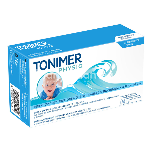 Sănătatea aparatului respirator - Tonimer Physio solutie izotonica sterila 0.9%, 20 monodoze, 5 ml, farmaciamea.ro