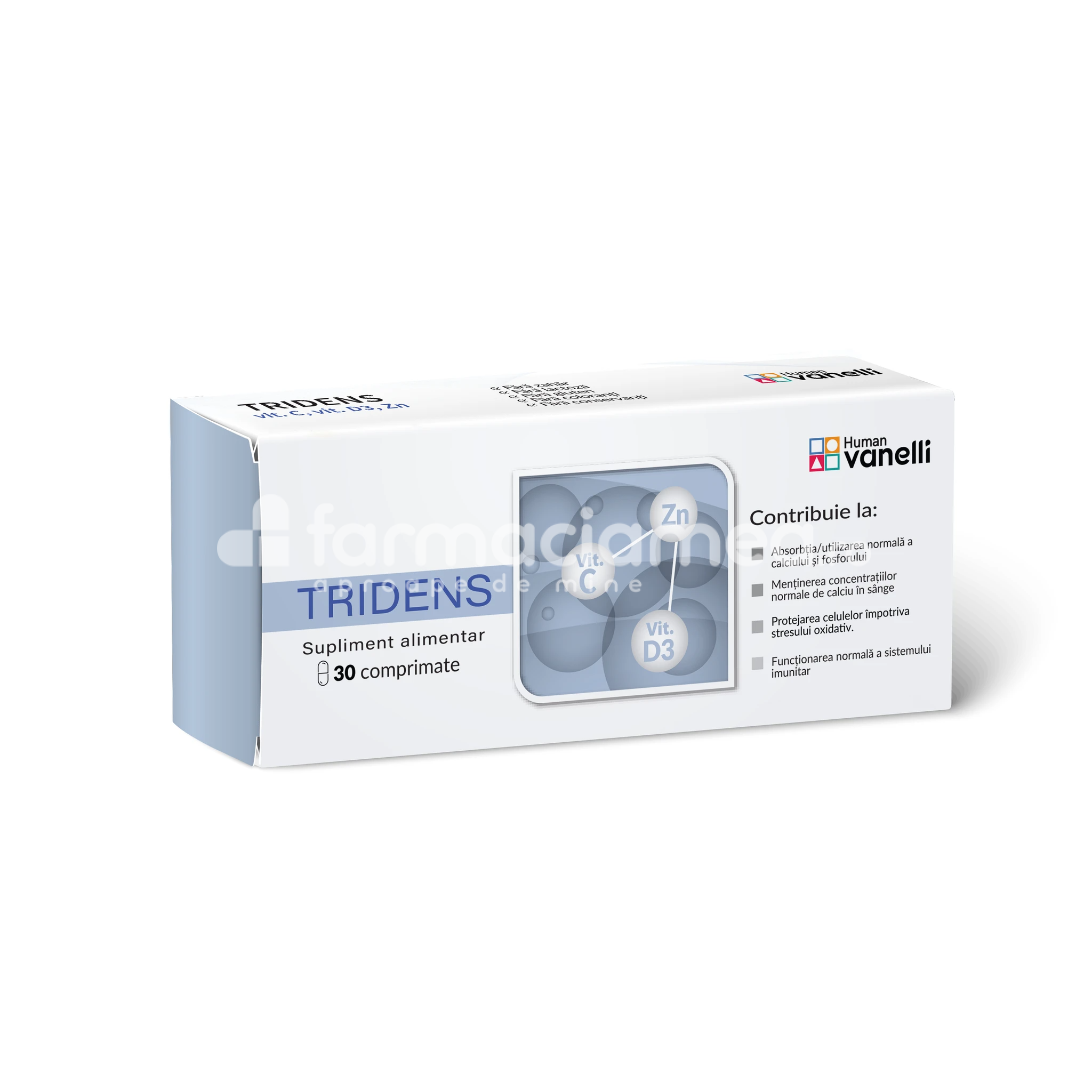 Imunitate - Tridens, 30 comprimate, Vanelli Human, farmaciamea.ro