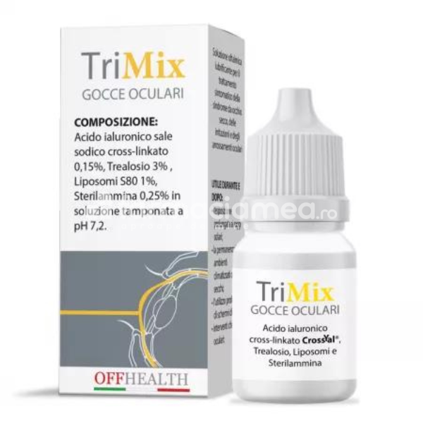 Produse oftalmologice - TriMix picaturi oculare, 8 ml, Offhealth, farmaciamea.ro