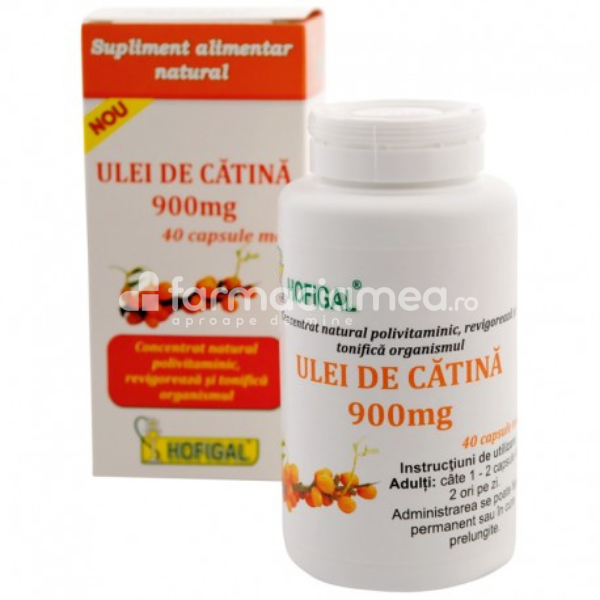 Minerale și vitamine - Ulei Catina 900mg, 40 capsule Hofigal, farmaciamea.ro