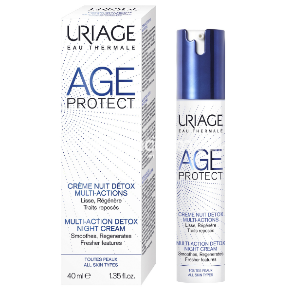 Îngrijire ten - Uriage Age Protect crema de noapte detox antiaging, 40 ml, farmaciamea.ro