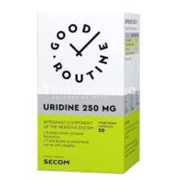 Infecții urinare - Uridine 250mg, infectii urinare, 30 capsule, Good Routine Secom, farmaciamea.ro