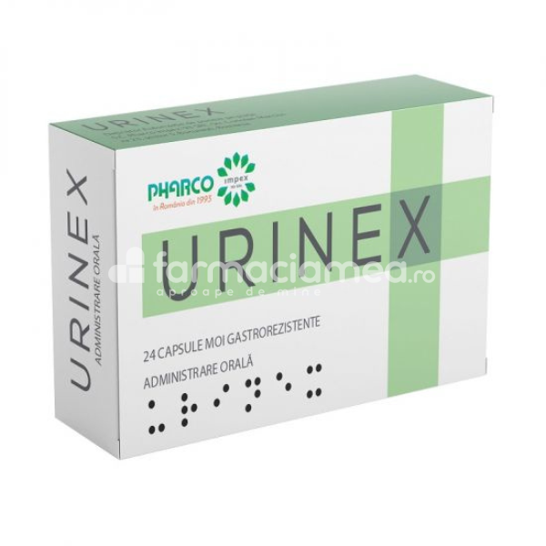 Afecţiuni genito-urinare OTC - Urinex, 24cps.gel, Pharco, farmaciamea.ro