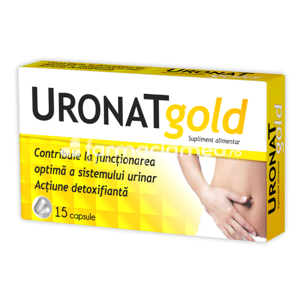 Infecții urinare - Uronat GOLD, pentru infectii urinare, 15 capsule, Zdrovit, farmaciamea.ro