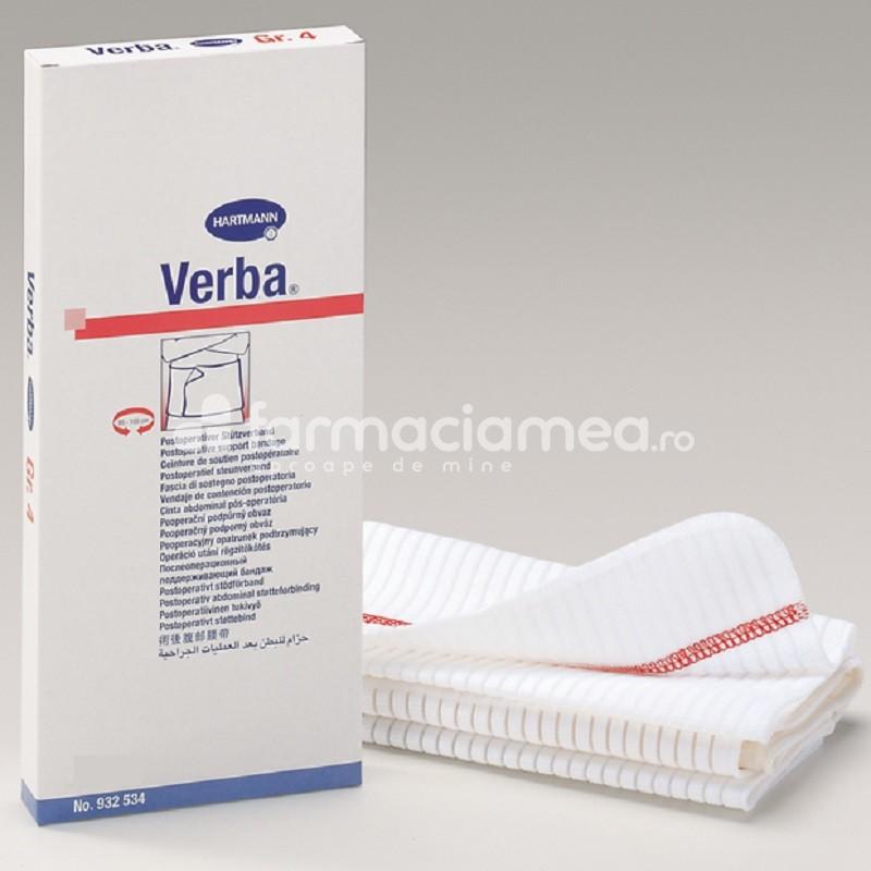 Feșe, bandaje, comprese, tampoane - Verba bandaj elastic abdominal marimea 1, 65 - 75cm, Hartmann, farmaciamea.ro