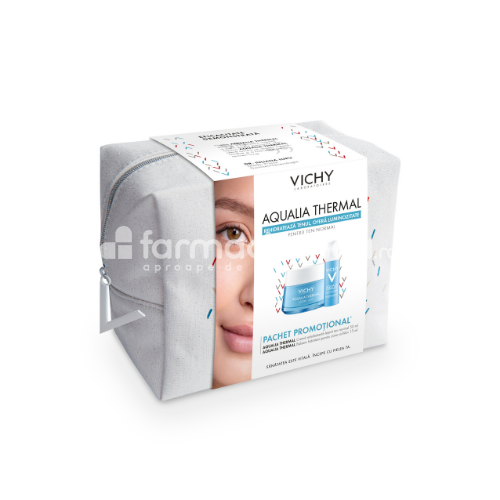 Îngrijire ten - Vichy Aqualia Thermal Pachet crema rehidratanta pentru ten normal, 50ml si Balsam hidratant pt ochi, 15ml, farmaciamea.ro