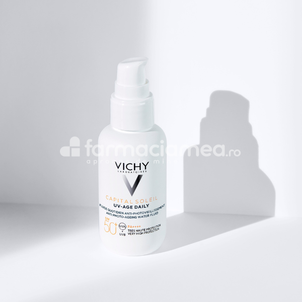 Îngrijire ten - Vichy Capital Soleil UV Age Daily Fluid SFP50+, antirid, 40ml, farmaciamea.ro