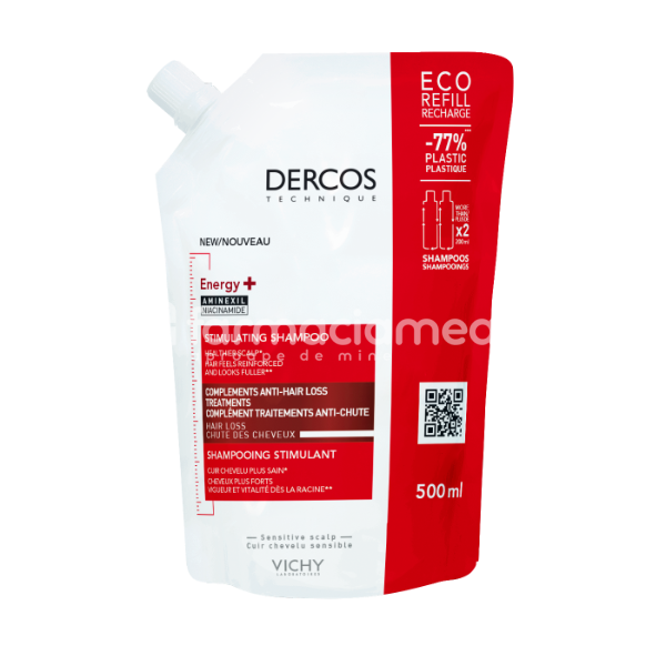 Îngrijire scalp - Vichy Dercos sampon ECO Energy + Aminexil 500 ml, farmaciamea.ro