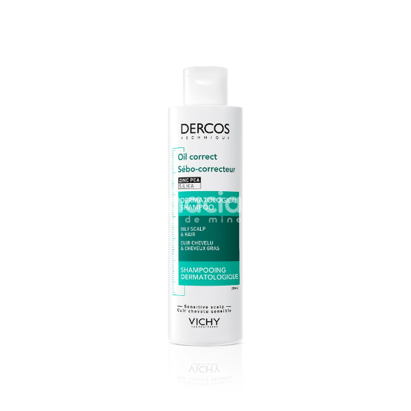 Îngrijire scalp - Vichy Dercos Sampon Tratament Sebocorector, 200 ml, farmaciamea.ro