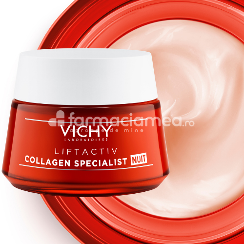 Îngrijire ten - Vichy Liftactiv Collagen Specialist crema de noapte, 50 ml, farmaciamea.ro