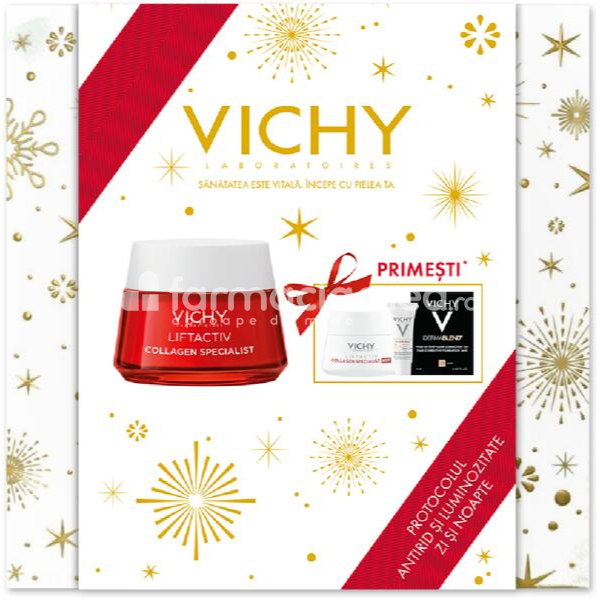 Îngrijire ten - Vichy Pachet Liftactiv Collagen Specialist Crema zi pentru toate tipurile de ten, 50ml , farmaciamea.ro