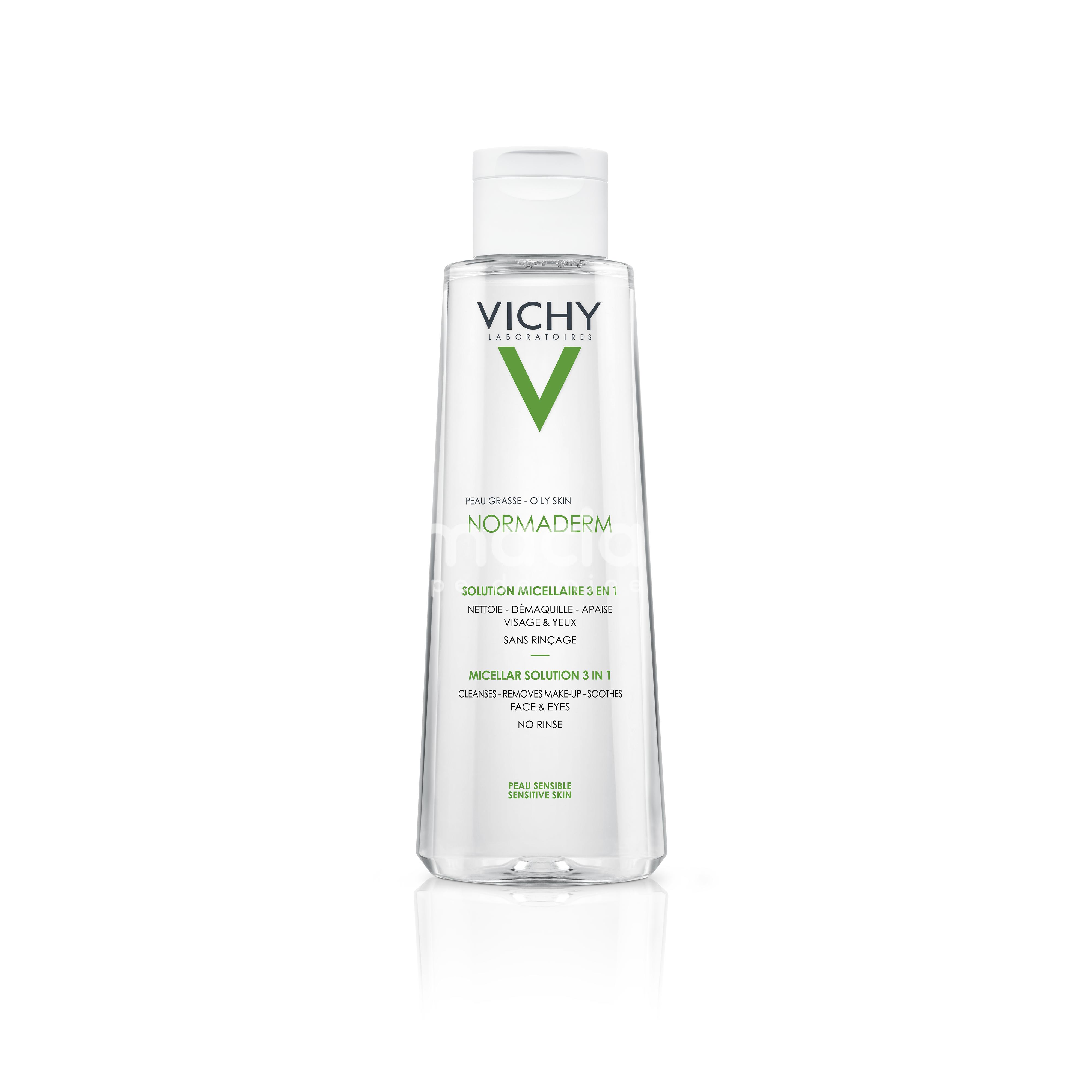 Îngrijire ten - Vichy Normaderm Solutie micelara de curatare si demachiere, 200 ml, farmaciamea.ro
