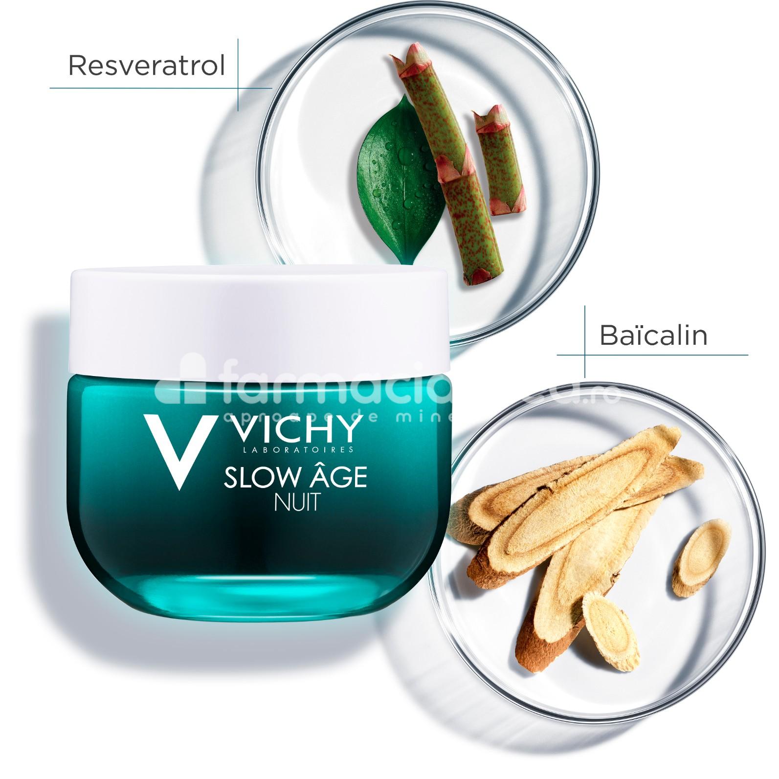 Îngrijire ten - Vichy Slow Age crema de noapte reoxigenanta si regeneranta, 50 ml, farmaciamea.ro