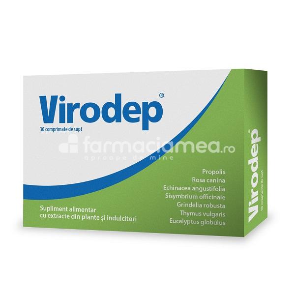 Imunitate - Virodep, previne si trateaza infectiile respiratorii, de la 6 ani, 30 comprimate de supt, Dr Phyto, farmaciamea.ro