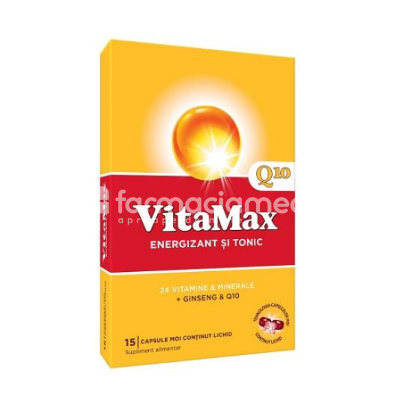 Minerale și vitamine - Vitamax Q10, 15cps, Perrigo, farmaciamea.ro