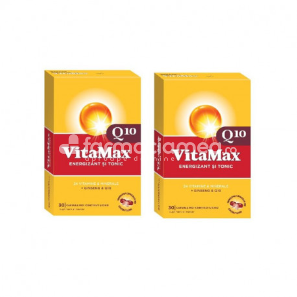 Suplimente alimentare - Vitamax Q10, 30cps , pachet promo 1+1, Perrigo, farmaciamea.ro