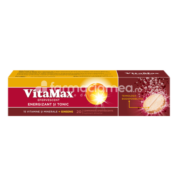 Minerale și vitamine - Vitamax, 20 cp eff, Perrigo, farmaciamea.ro