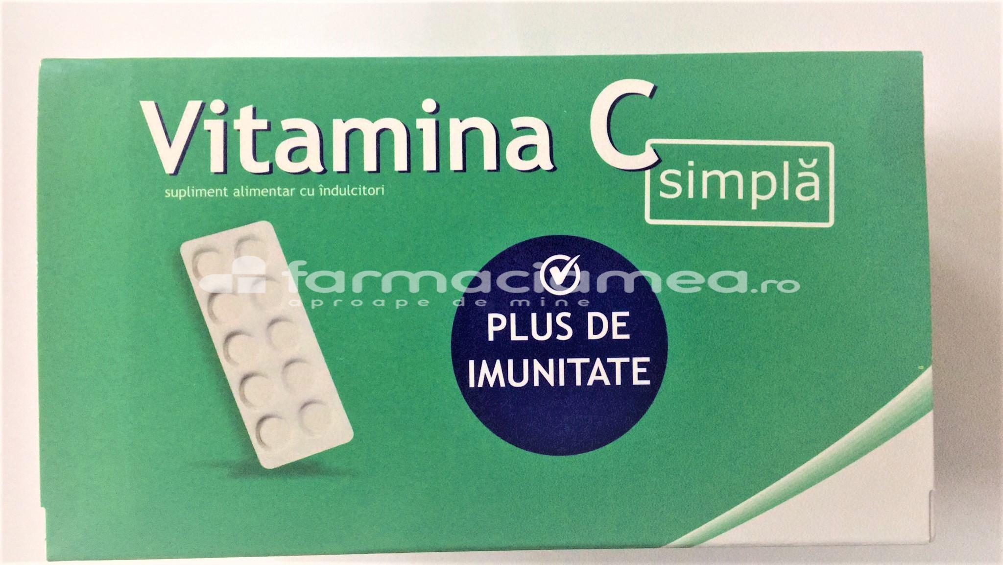 Imunitate - Vitamina C Simpla, 600 comprimate de supt, Fiterman Pharma, farmaciamea.ro