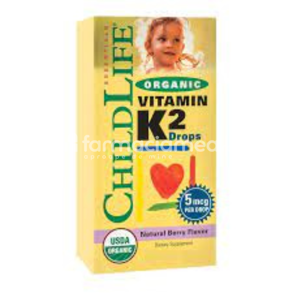 Suplimente alimentare copii - Vitamina K2 picaturi pentru copii, 7,5 ml, Secom, farmaciamea.ro