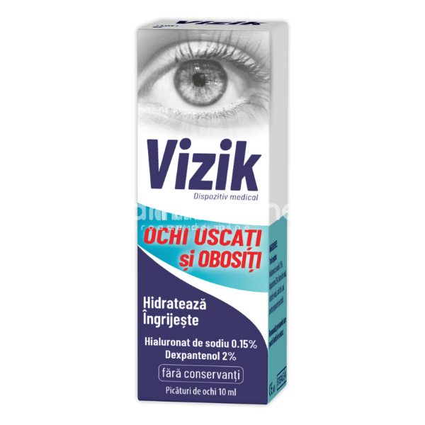 Produse oftalmologice - Vizik picaturi ochi uscati si obositi, 10 ml, Zdrovit, farmaciamea.ro