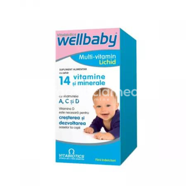 Vitamine și minerale copii - Wellbaby cu vitamine si minerale, 150ml, Vitabiotics, farmaciamea.ro