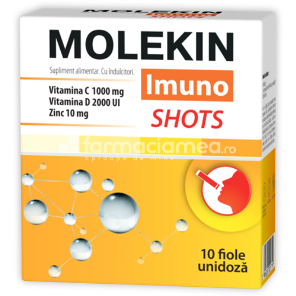 Minerale și vitamine - Molekin Imuno Shots, 10 fiole Zdrovit, farmaciamea.ro
