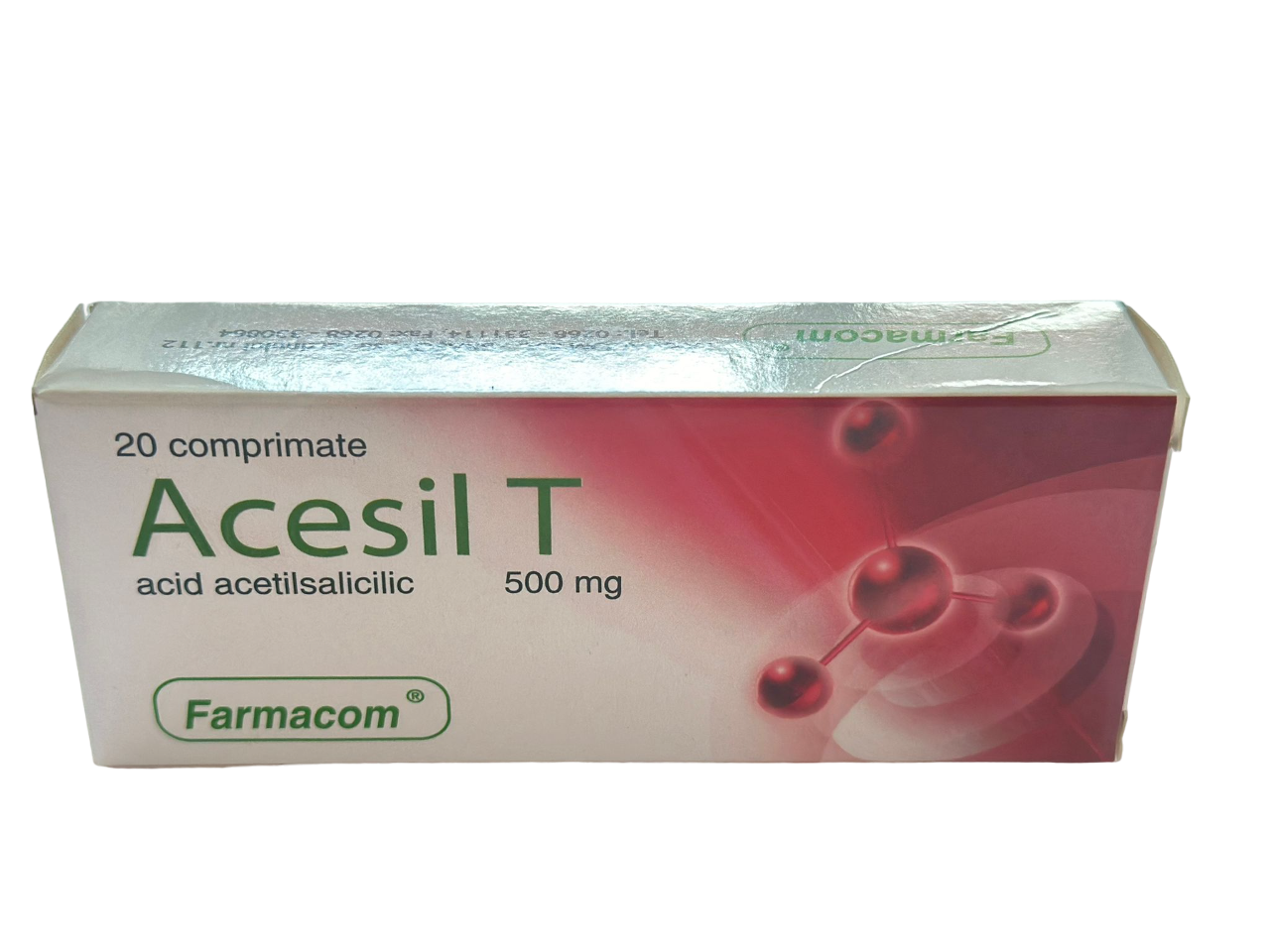 Medicamente fara reteta (OTC) - Acesil T, 500 mg, 20 comprimate, Farmacom, farmacom.ro