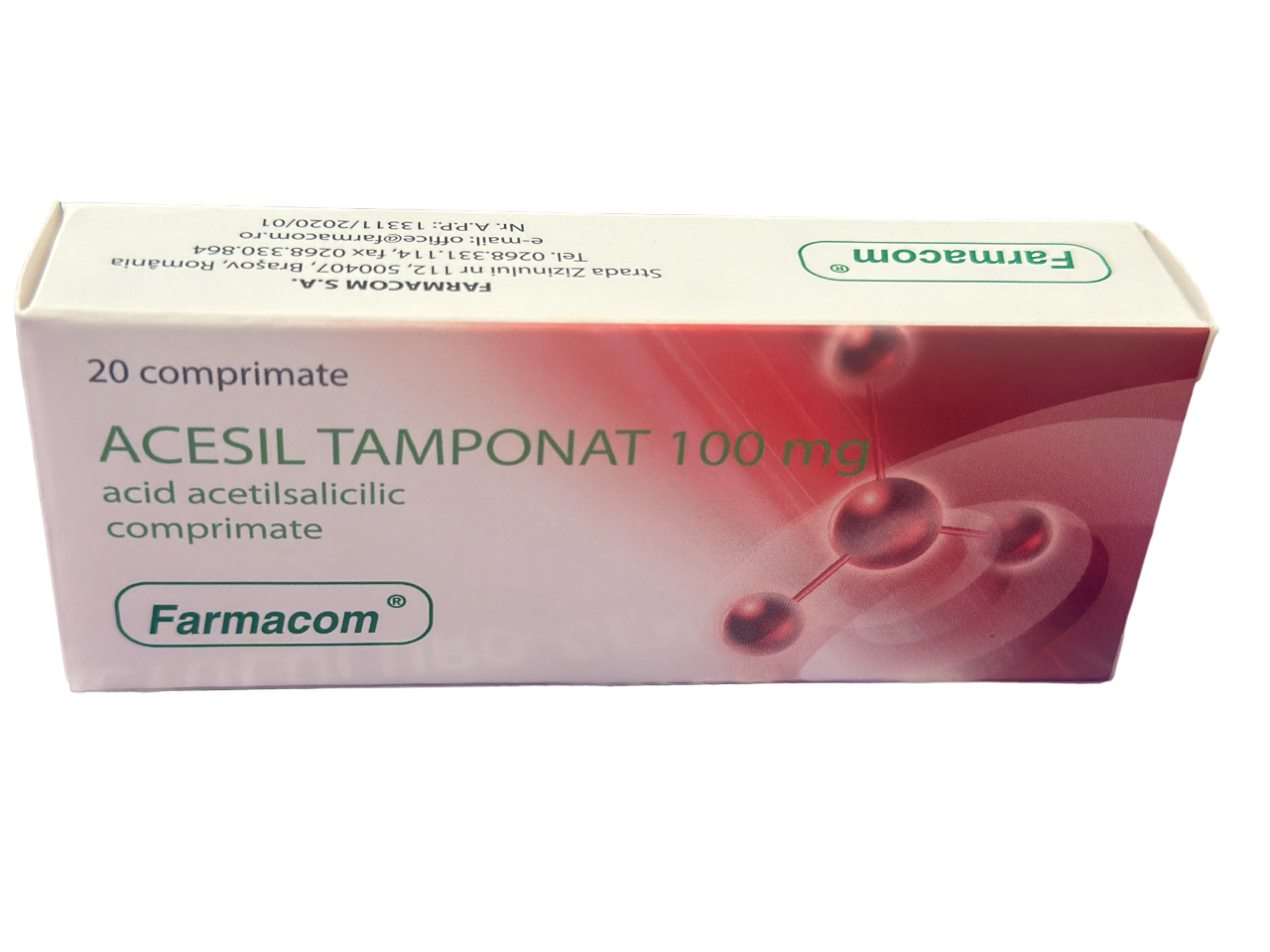 Medicamente fara reteta (OTC) - ACESIL TAMPONAT 100 MG * 20 CPR FARMACOM, farmacom.ro