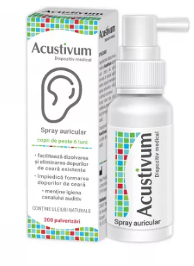 Ingrijirea urechii - ACUSTIVUM SPRAY AURICULAR * 20 ML, farmacom.ro.
