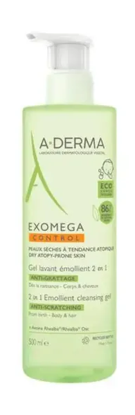 Dermatocosmetice - ADERMA EXOMEGA CONTROL GEL 2 IN 1 * 500 ML  4314, farmacom.ro