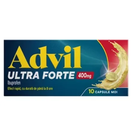 Medicamente OTC - fara reteta - ADVIL ULTRA FORTE 400 MG * 10 CAPSULE MOI, farmacom.ro