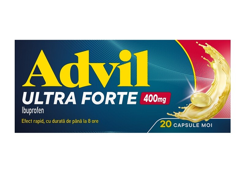 Medicamente fara reteta (OTC) - ADVIL ULTRA FORTE 400 MG * 20 CAPSULE MOI, farmacom.ro
