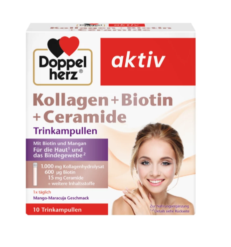 Vitamine si minerale - AKTIV KOLLAGEN+BIOTINA+CERAMIDE * 10 FLACOANE/25 ML, DOPPELHERZ, farmacom.ro.