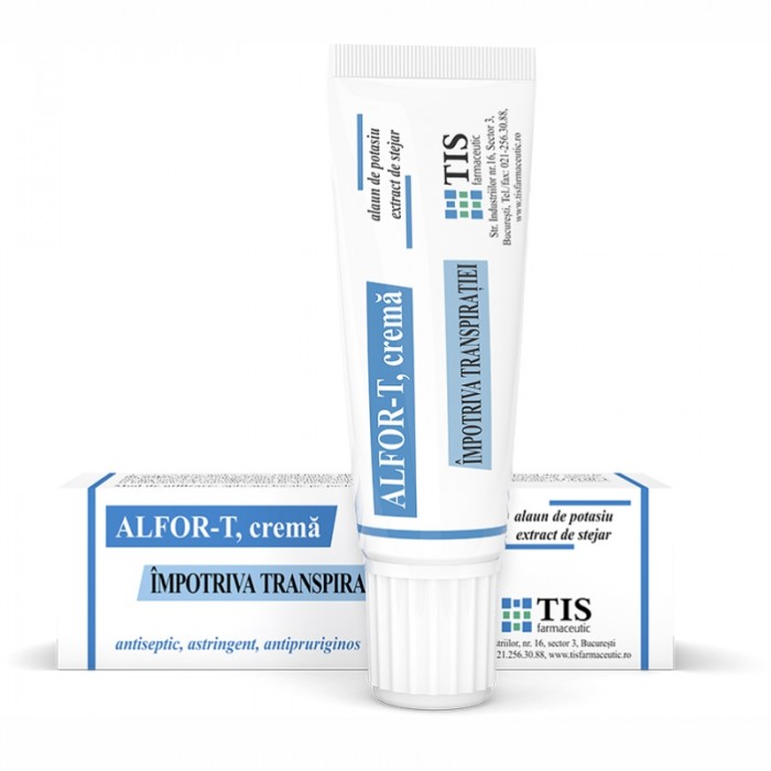 Frumusete si ingrijire - ALFOR-T CREMA ANTIPERSPIRANTA * 20 ML TIS, farmacom.ro