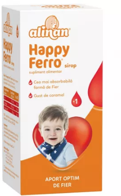 Vitamine si suplimente alimentare pentru copii - ALINAN HAPPY FERRO SIROP * 100 ML, farmacom.ro