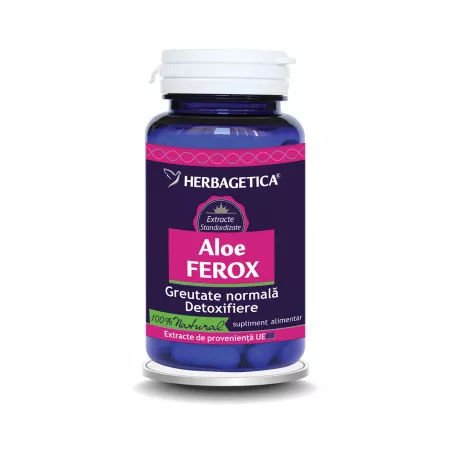 Vitamine si suplimente - ALOE FEROX * 60 CPS HERBAGETICA, farmacom.ro