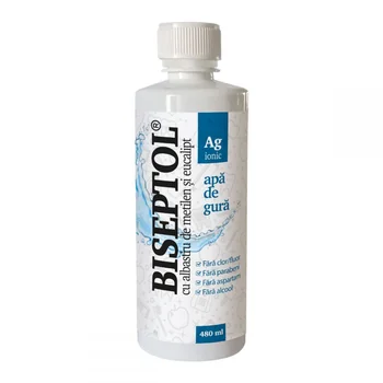 Igiena orala - APA DE GURA BISEPTOL CU ARGINT IONIC *480 ML, farmacom.ro