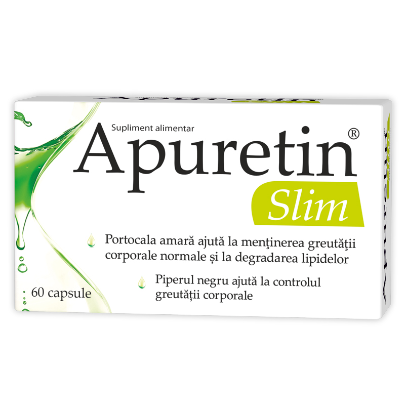 De slabit - Apuretin Slim, 60 capsule, Zdrovit, farmacom.ro