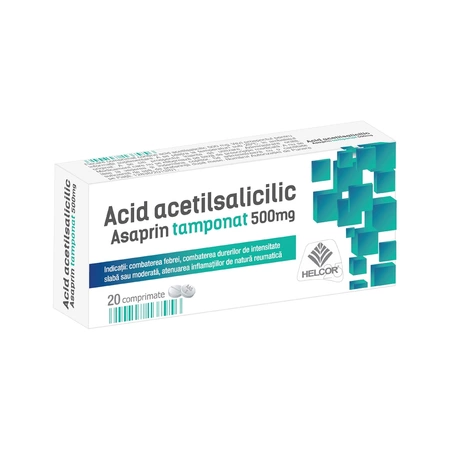 Medicamente fara reteta (OTC) - ASAPRIN TAMPONAT 500 MG * 20 CPR, farmacom.ro