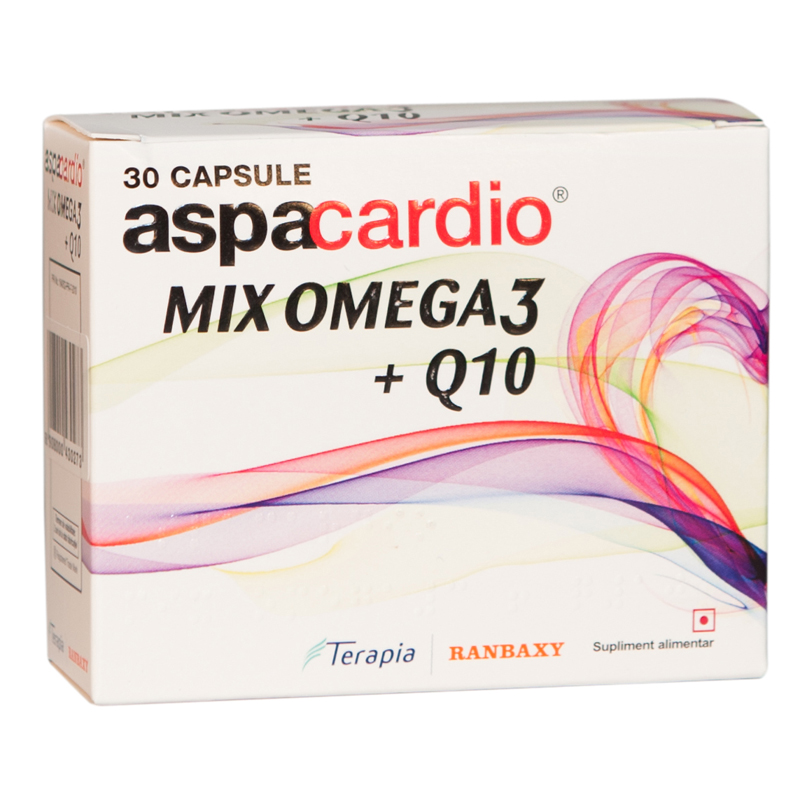 Afectiuni cardio-vasculare - ASPACARDIO MIX OMEGA 3+ Q10, farmacom.ro