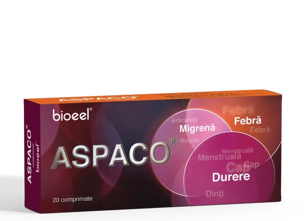 Medicamente fara reteta (OTC) - Aspaco, 20 comprimate, Bioeel, farmacom.ro