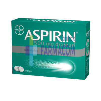 Medicamente fara reteta (OTC) - ASPIRINA BAYER 500 MG * 20 DRJ, farmacom.ro