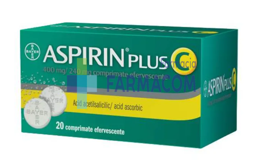 Medicamente fara reteta (OTC) - ASPIRINA C BAYER * 20 CPR EFF, farmacom.ro