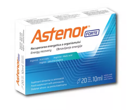 Vitamine si suplimente - Astenor Forte, 20 fiole x 10 ml, Sodimed, farmacom.ro