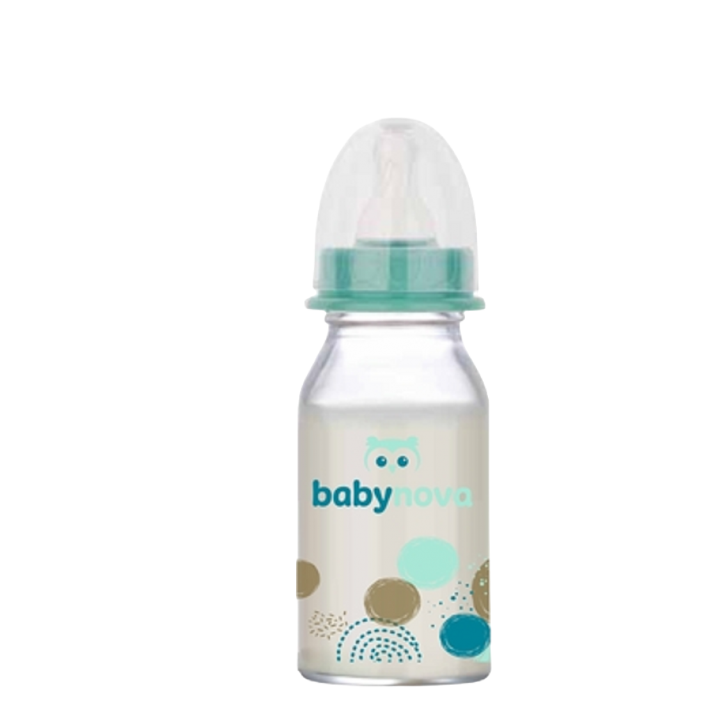 Articole ingrijire bebe - BABY NOVA BIBERON STICLA DECOR * 120 ML 44606, farmacom.ro