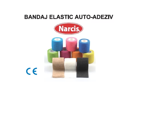 Comprese si pansamente - BANDAJ ELASTIC AUTOADEZIV COLORAT 10CM x 4.5M, NARCIS 2026N, farmacom.ro