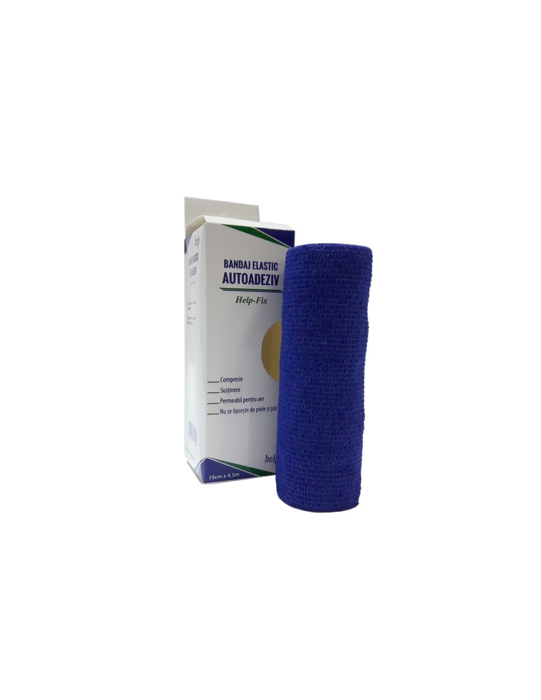 Produse tehnico-medicale - BANDAJ ELASTIC AUTOADEZIV HELP 15 CM * 4.5 M, farmacom.ro